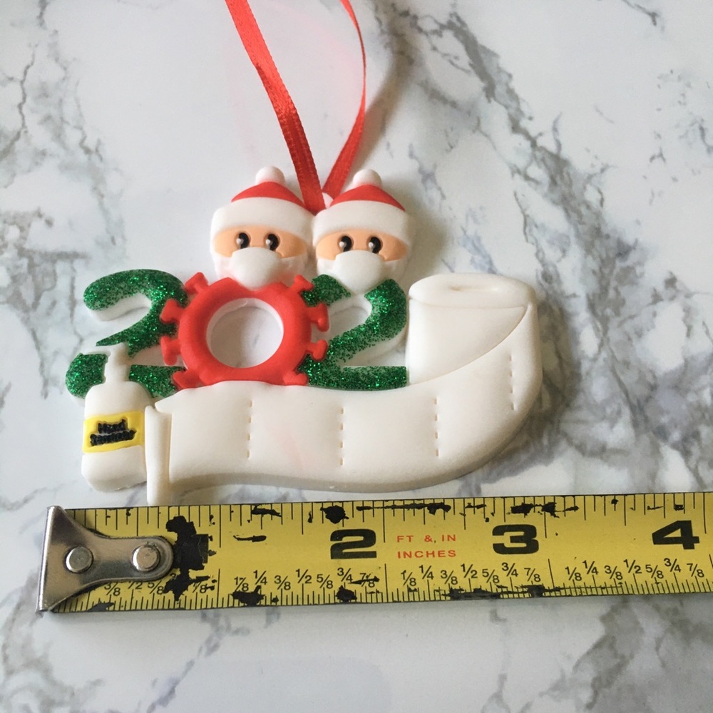 Family of 2 2020 Coronavirus Quarantine Ornament - Picture 5 of 6